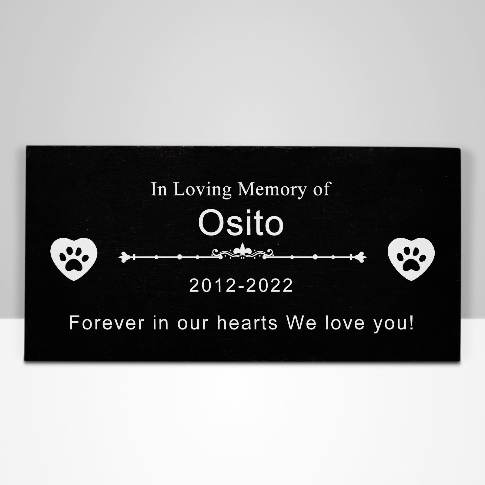 Custom Engraved Pet Memorial Garden Stone with Name for Dogs and Cats - MACIFECI