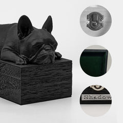 Custom French Bulldog cremation urn for ash Personalized Pet Urn Wooden Box with Name - MACIFECI