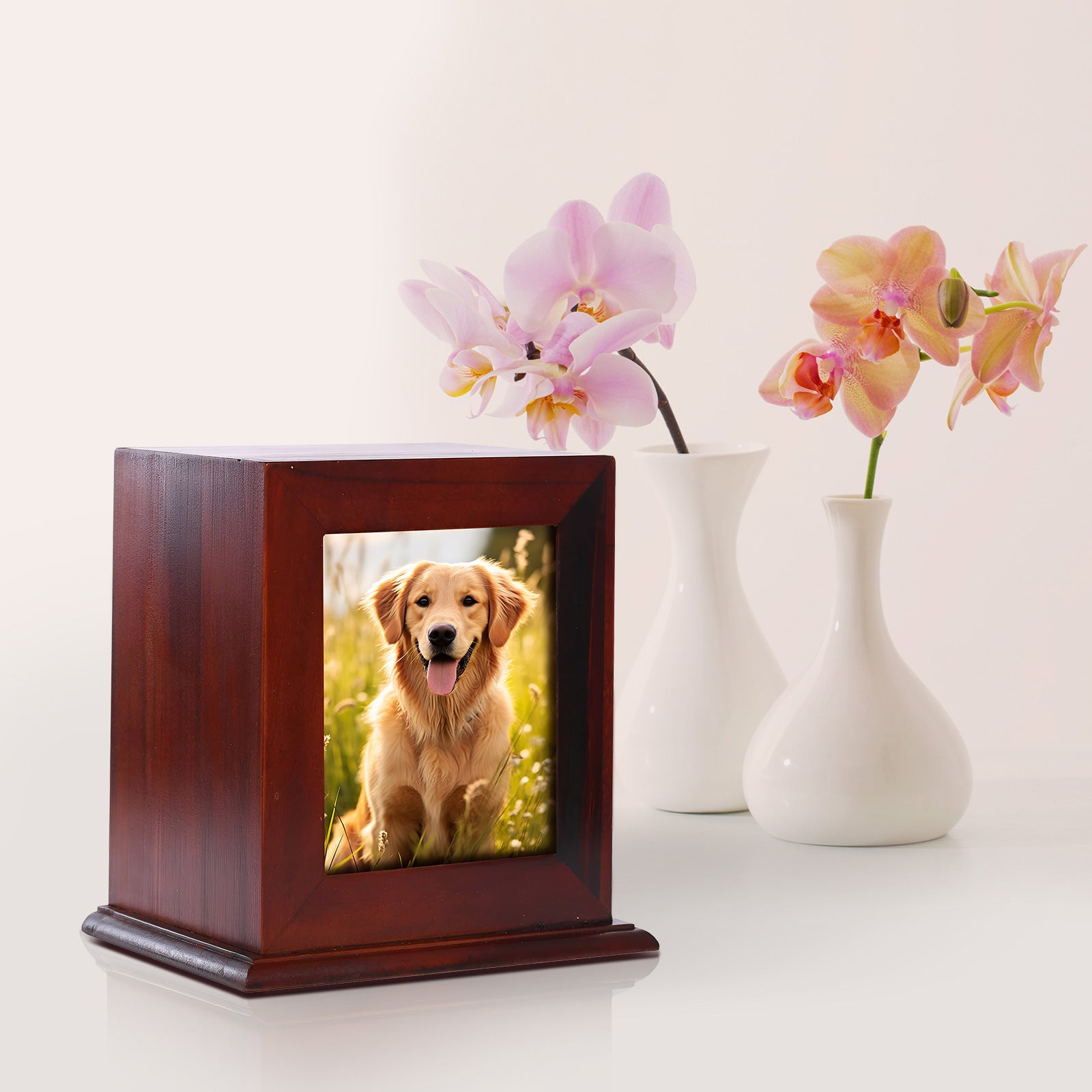 Custom Pet Cremation Urn for Ashes Personalized Dog Memorial Keepsake Box - MACIFECI