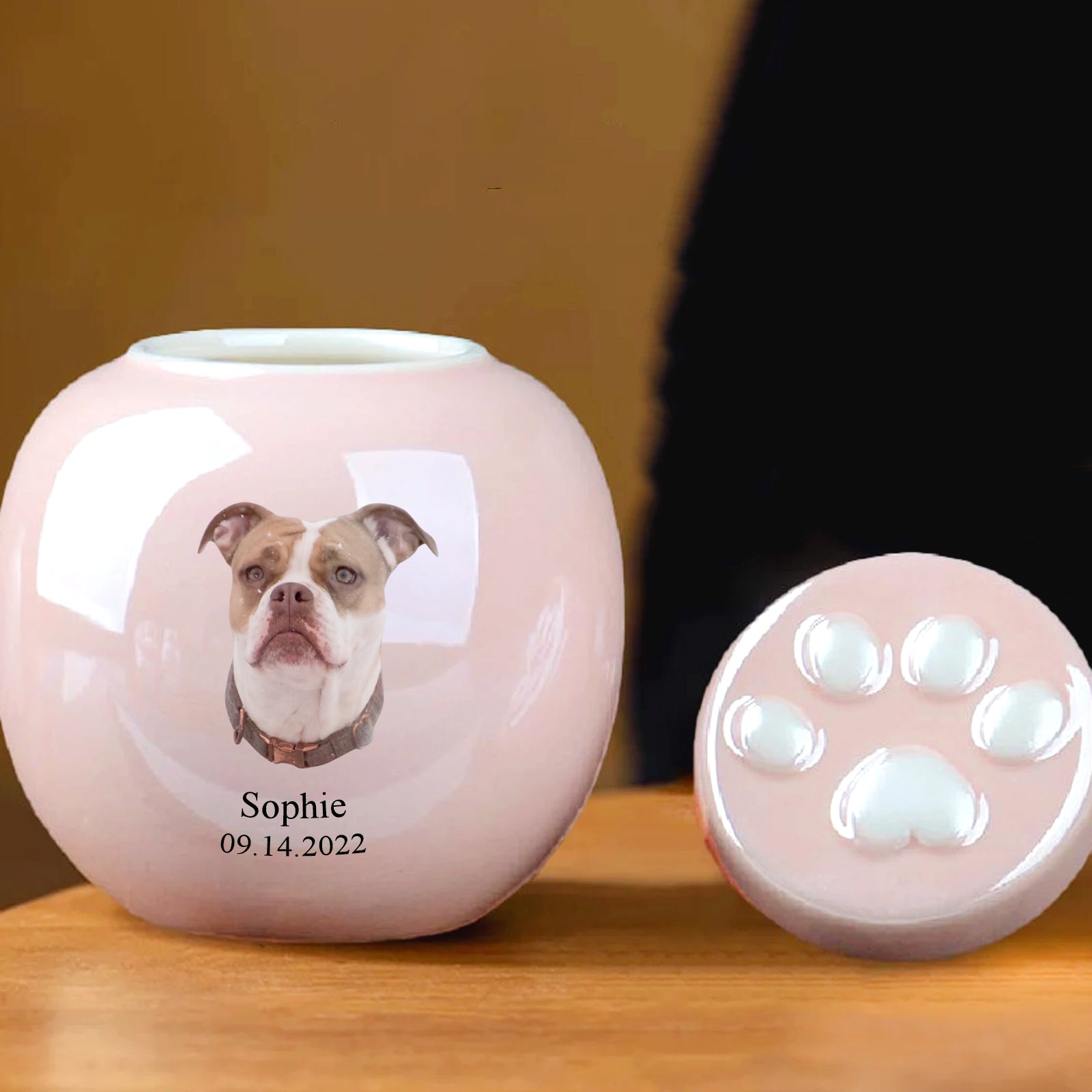 Custom Pet Cremation Urn for Ashes Personalized Dog/Cat Keepsake Urn for Beloved Pet Memory - MACIFECI