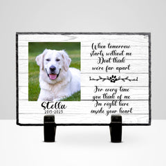 Custom Pet Garden Stones for Dogs Personalized Pet Memorial Stone with Photo - MACIFECI