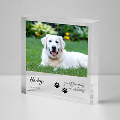 Custom Pet Memorial Acrylic Plaque with Photo Personalized Pet Loss Gifts - MACIFECI