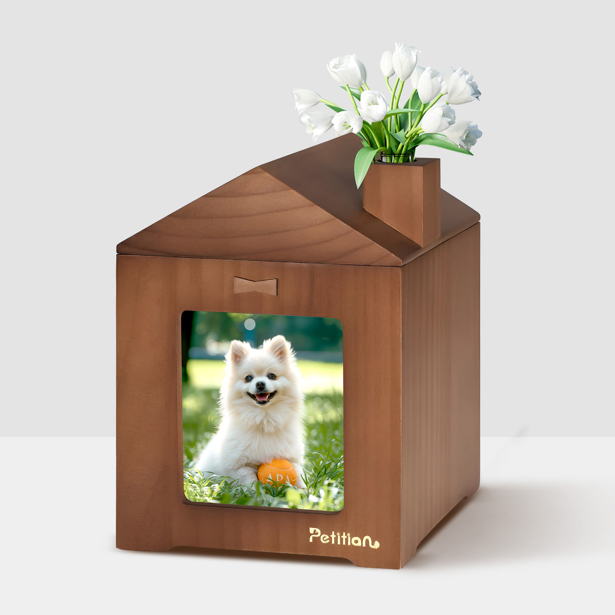 Custom Pet Memorial Box with Name Personalized Photo Frame Urns for Dogs - MACIFECI