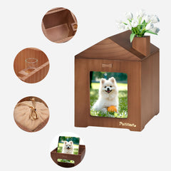 Custom Pet Memorial Box with Name Personalized Photo Frame Urns for Dogs - MACIFECI