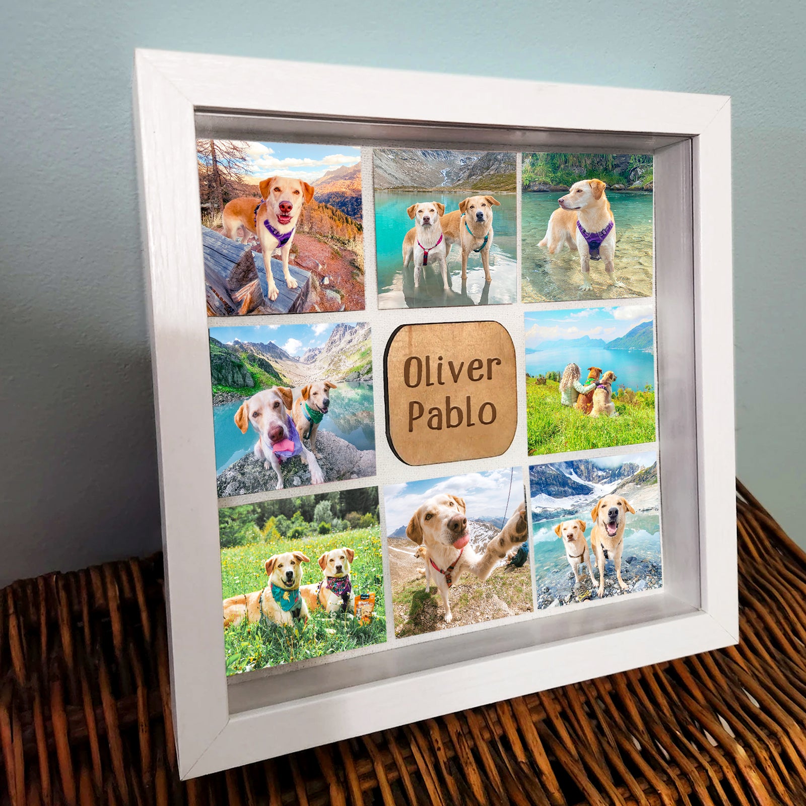 Custom Pet Memorial Frame Personalized Cat or Dog Remembrance Picture Keepsakes - MACIFECI