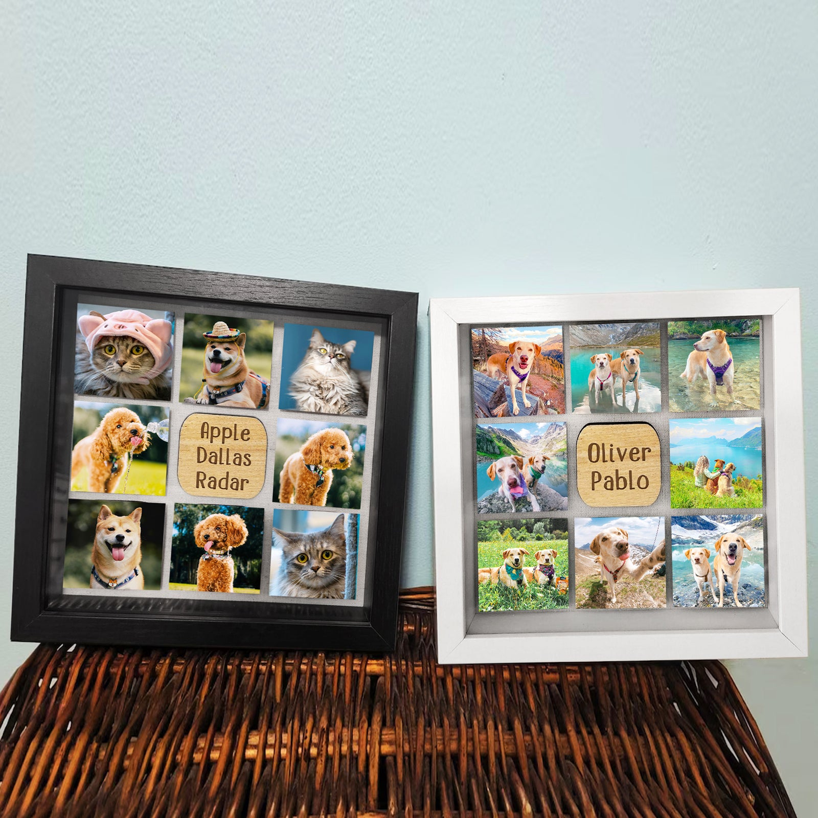 Custom Pet Memorial Frame Personalized Cat or Dog Remembrance Picture Keepsakes - MACIFECI