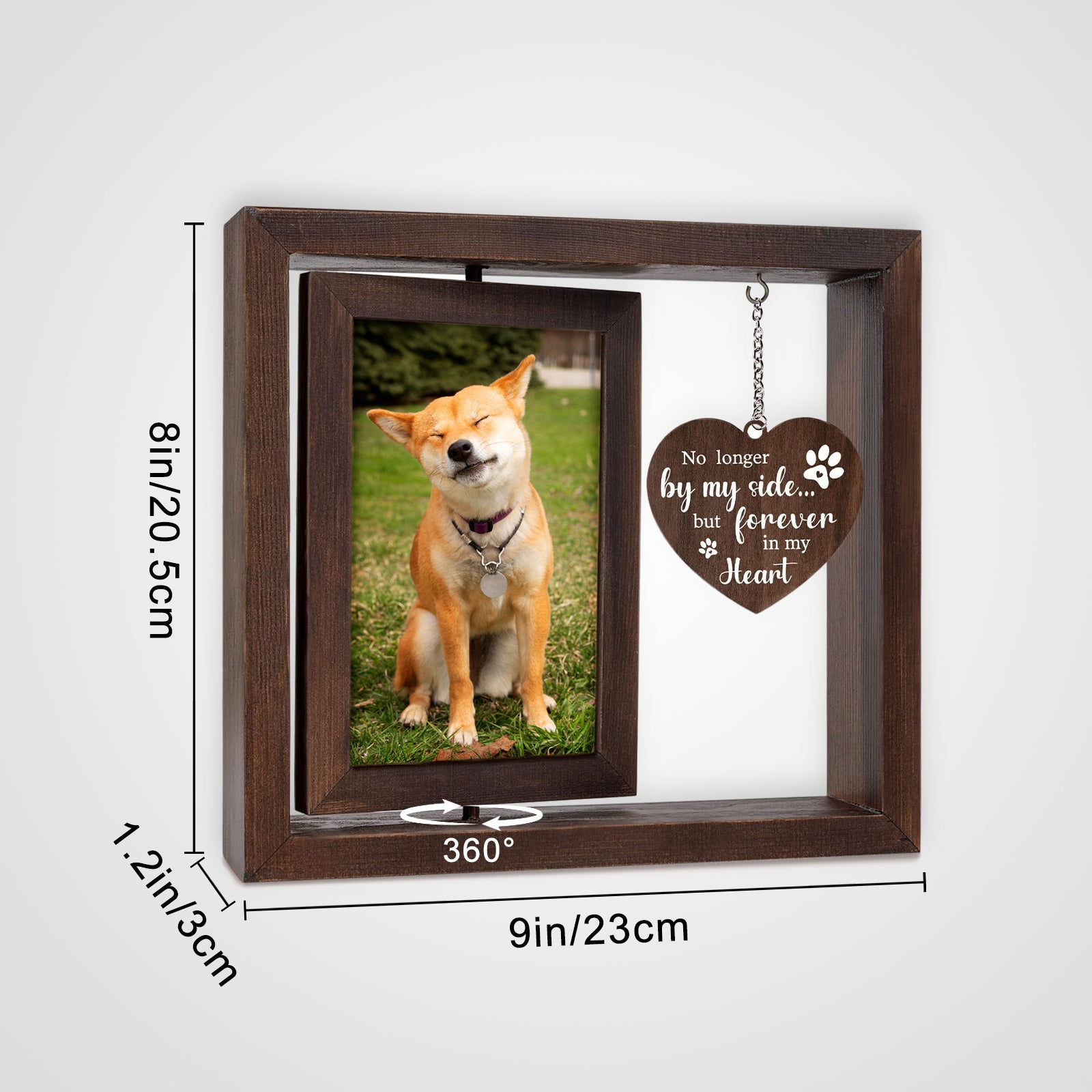 Custom Pet Memorial Frame with Paw Print Personalized Loss of Dog Picture Frame - MACIFECI