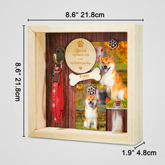 Custom Pet Memorial Shadow Box Frame with Name for Dog Memories - MACIFECI