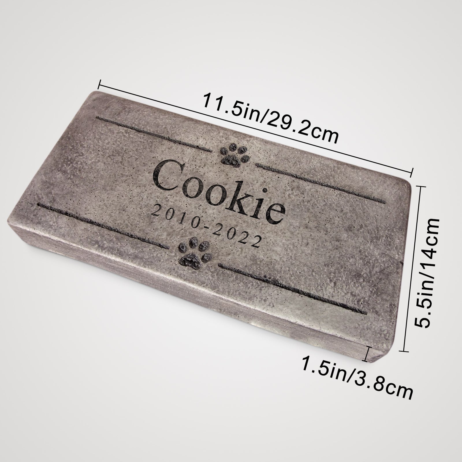 Custom Pet Memorial Stone Personalized Pet Headstone for Dog or Cat Grave with Name - MACIFECI