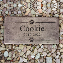 Custom Pet Memorial Stone Personalized Pet Headstone for Dog or Cat Grave with Name - MACIFECI