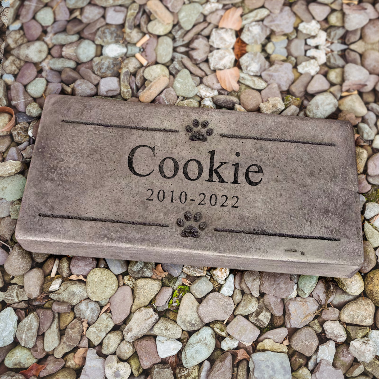 Custom Pet Memorial Stone Personalized Pet Headstone for Dog or Cat Grave with Name - MACIFECI