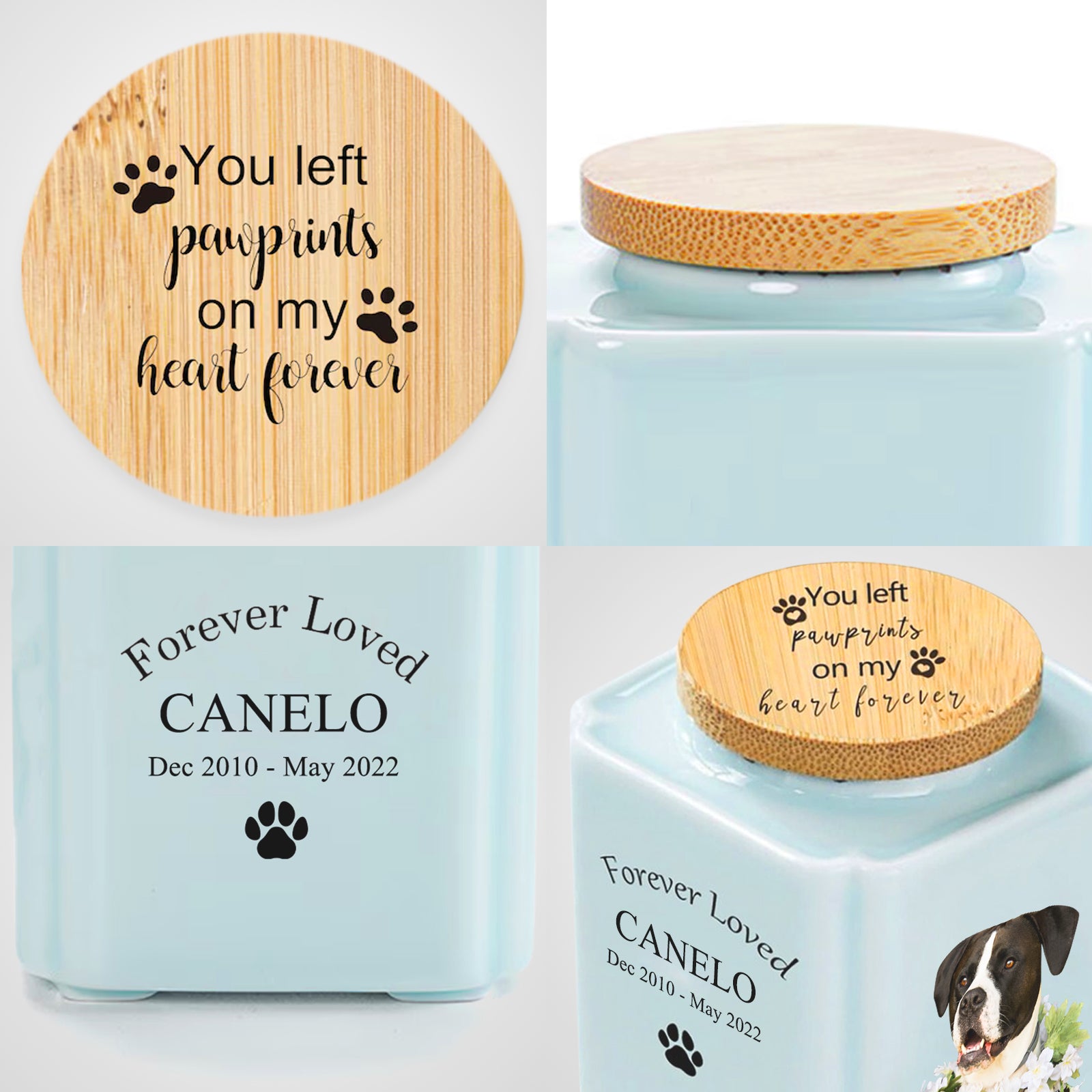 Custom Pet Memorial Urn for Ashes Personalized Dog/Cat Keepsake Urn - MACIFECI