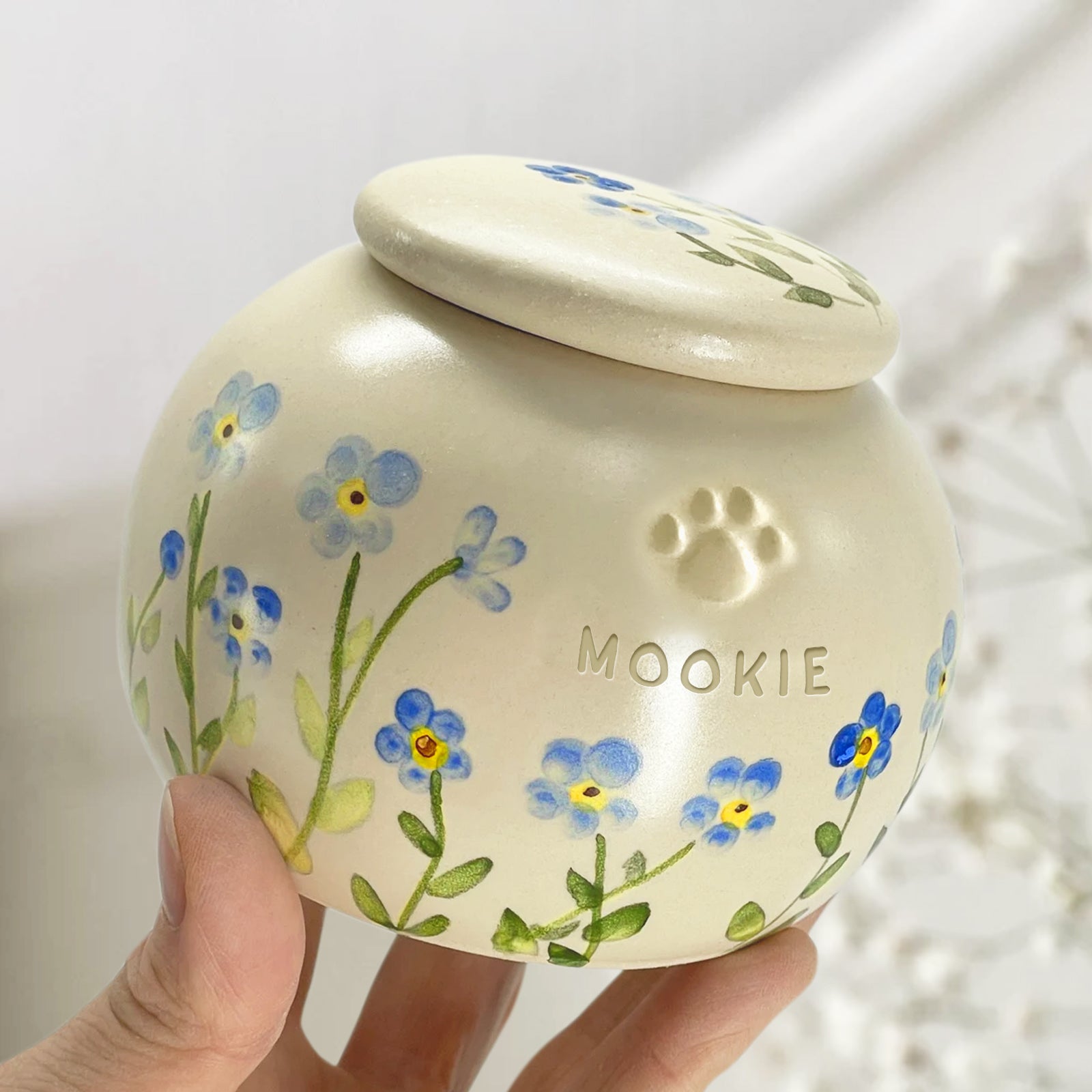 Custom Pet Memorial Urns Personalized Dog/Cat Cremation Urn with Name Engraved for Ashes - MACIFECI