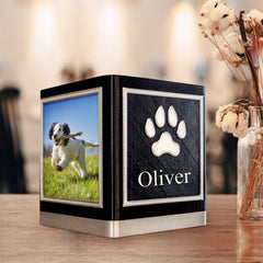 Custom Pet Memorial Urn with name Personalized Dog/Cat Keepsake Cremation Box for Ashes and Keepsake - MACIFECI