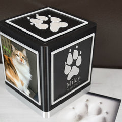 Custom Pet Memorial Urn with name Personalized Dog/Cat Keepsake Cremation Box for Ashes and Keepsake - MACIFECI