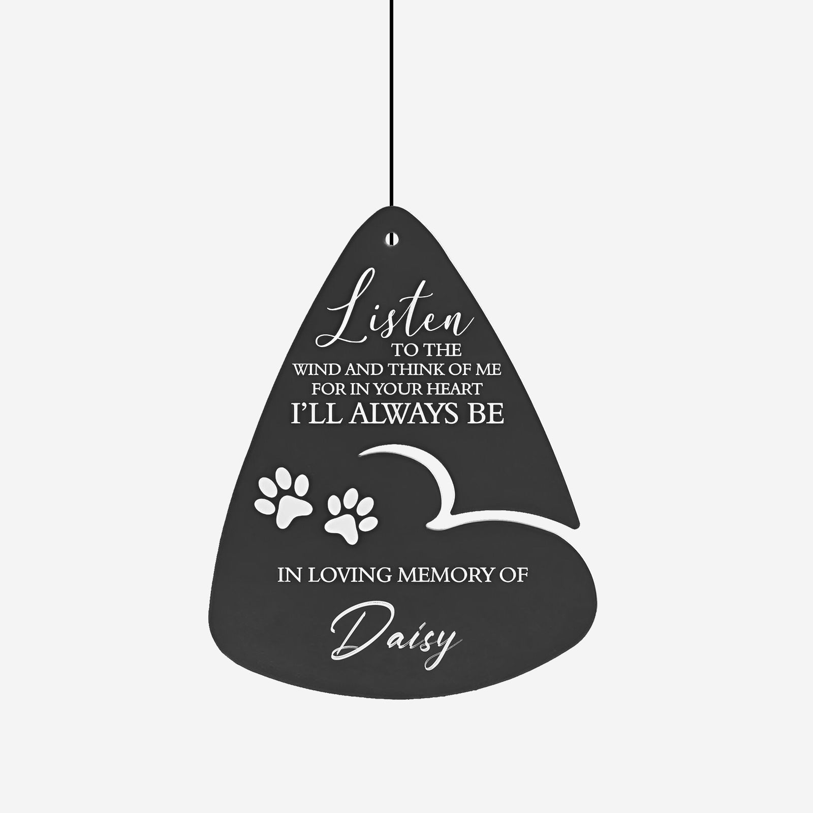 Custom Pet Memorial Wind Chimes with Name Personalized Condolence Gift for Loss of Dog - MACIFECI