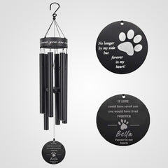 Custom Pet Memorial Wind Chime with Name Pet for Personalized Dog Remembrance Gift - MACIFECI