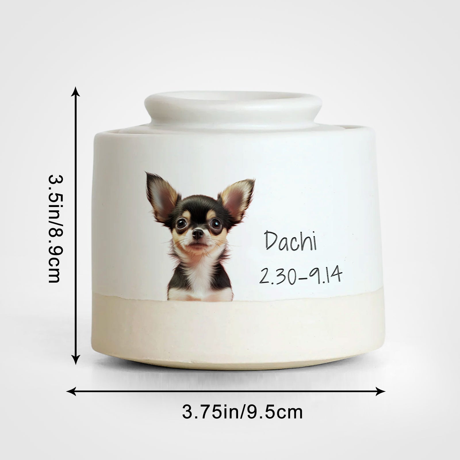 Custom Pet Photo Urn with Name Personalized Memorial Cremation Keepsakes for Dog,Cat - MACIFECI