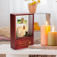 Custom Pet Urn Memorial Frame with Name Personalized pet Keepsake Box - MACIFECI