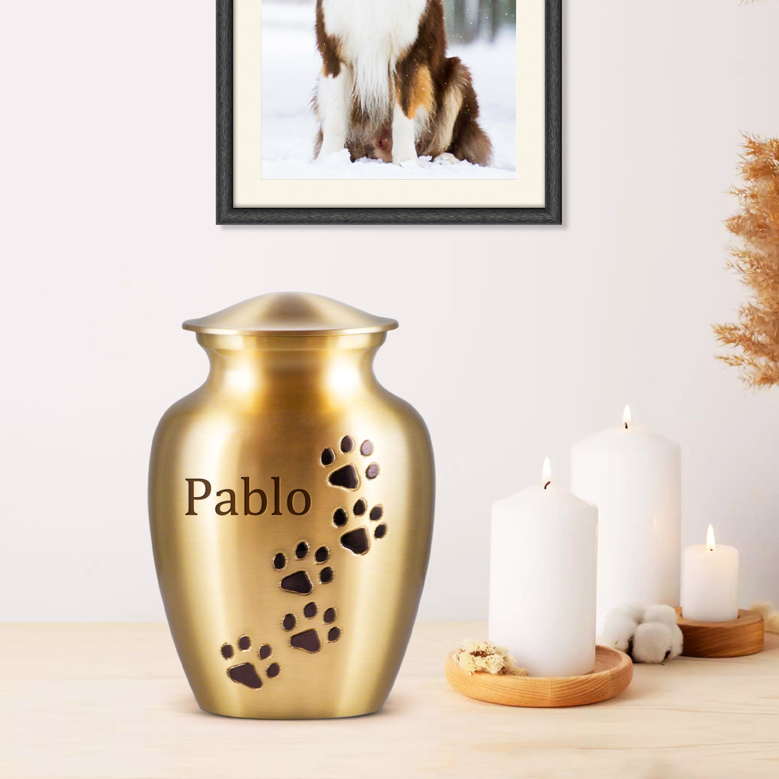 Custom Pet Urn for Dogs and Cats with Name Personalized Laser Engraving - MACIFECI