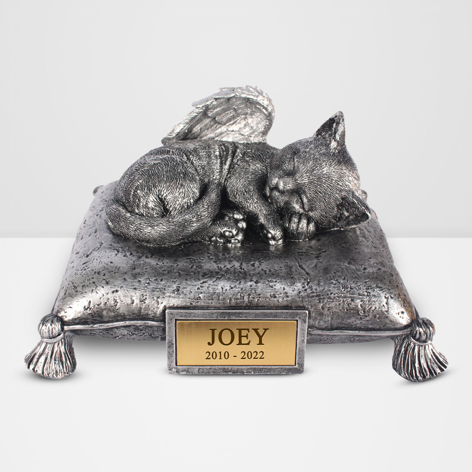 Custom Resin Pet Name Urns with Statue Personalized Keepsake Cremation Urns for Dog/Cat - MACIFECI