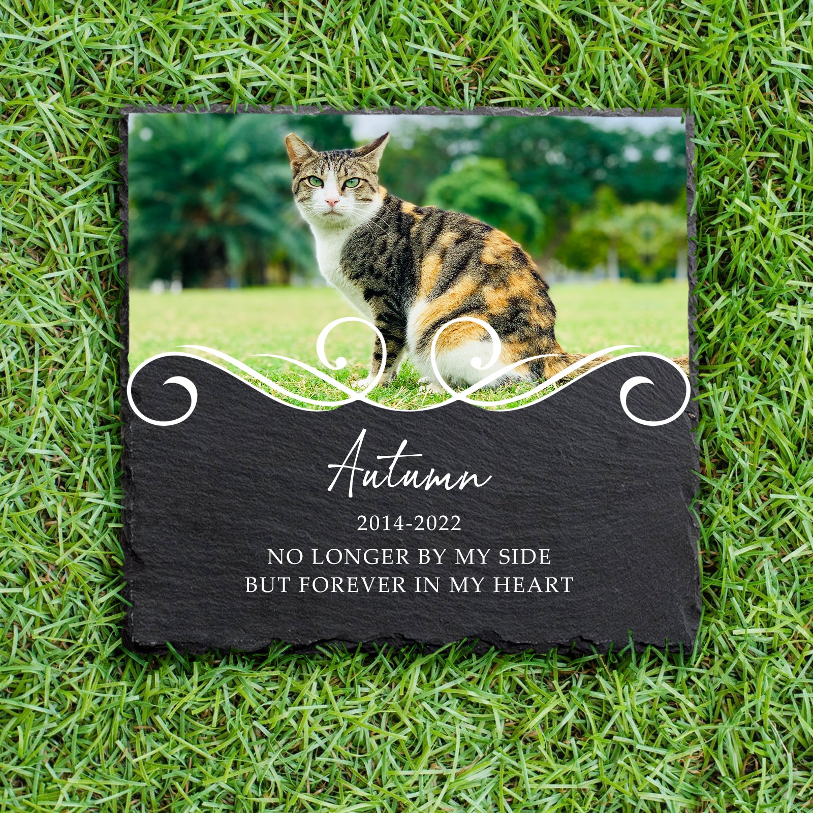 Custom Square Pet Memorial Plaque Personalized Bereavement Gifts for Loss of Dog - MACIFECI