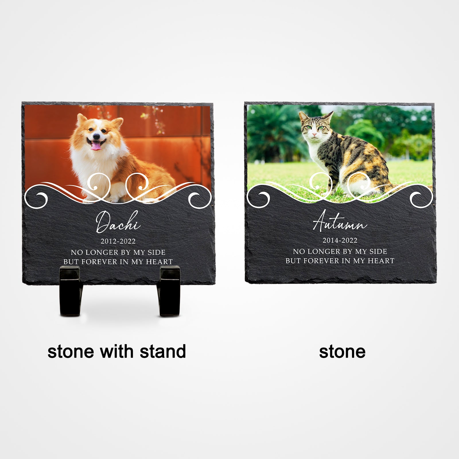 Custom Square Pet Memorial Plaque Personalized Bereavement Gifts for Loss of Dog - MACIFECI