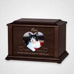 Custom Wooden Dog Ashes Box Personalized Pet Urn and Keepsakes for Your Beloved Pet - MACIFECI