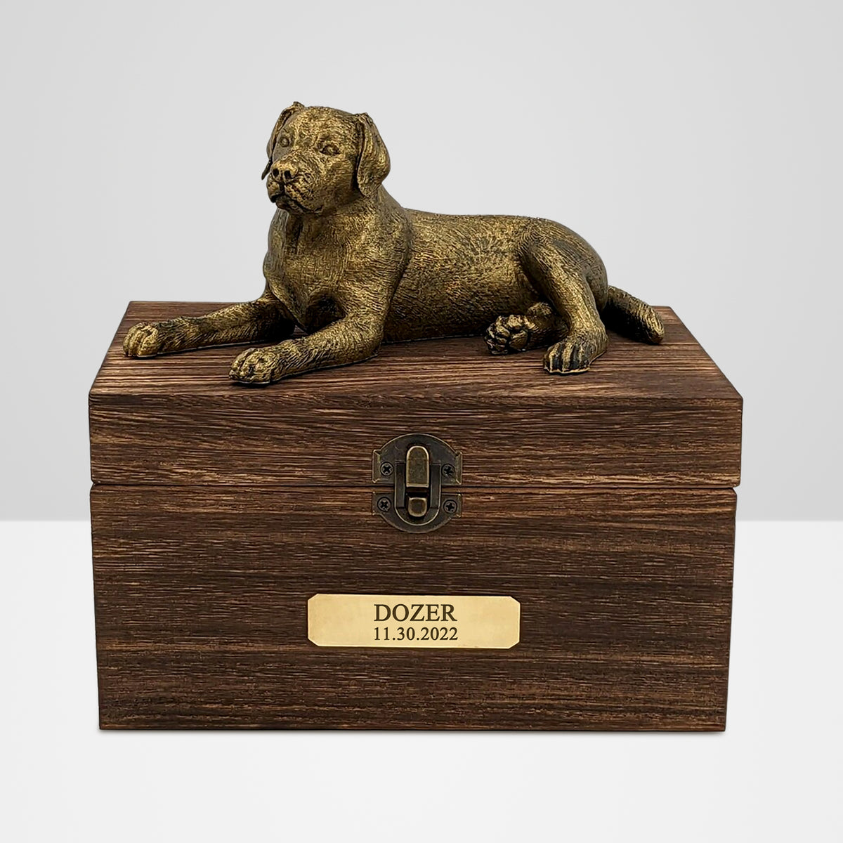 Custom Wooden Cremation Boxes Personalized Labrador Ashes Urn - MACIFECI