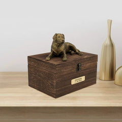 Custom Wooden Cremation Boxes Personalized Labrador Ashes Urn - MACIFECI