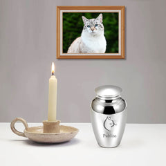 Custom cat Cremation Urns For Ashes Personalized  Pet Memorial Urn with Name - MACIFECI