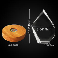 Customized Pet Ashes Urn Box with 3d Photo Crystal for Dog Memorial Gift - MACIFECI
