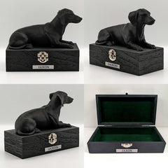 Dachshund Custom Engraved Pet Urns with Name Personalized Dog Ashes Box - MACIFECI