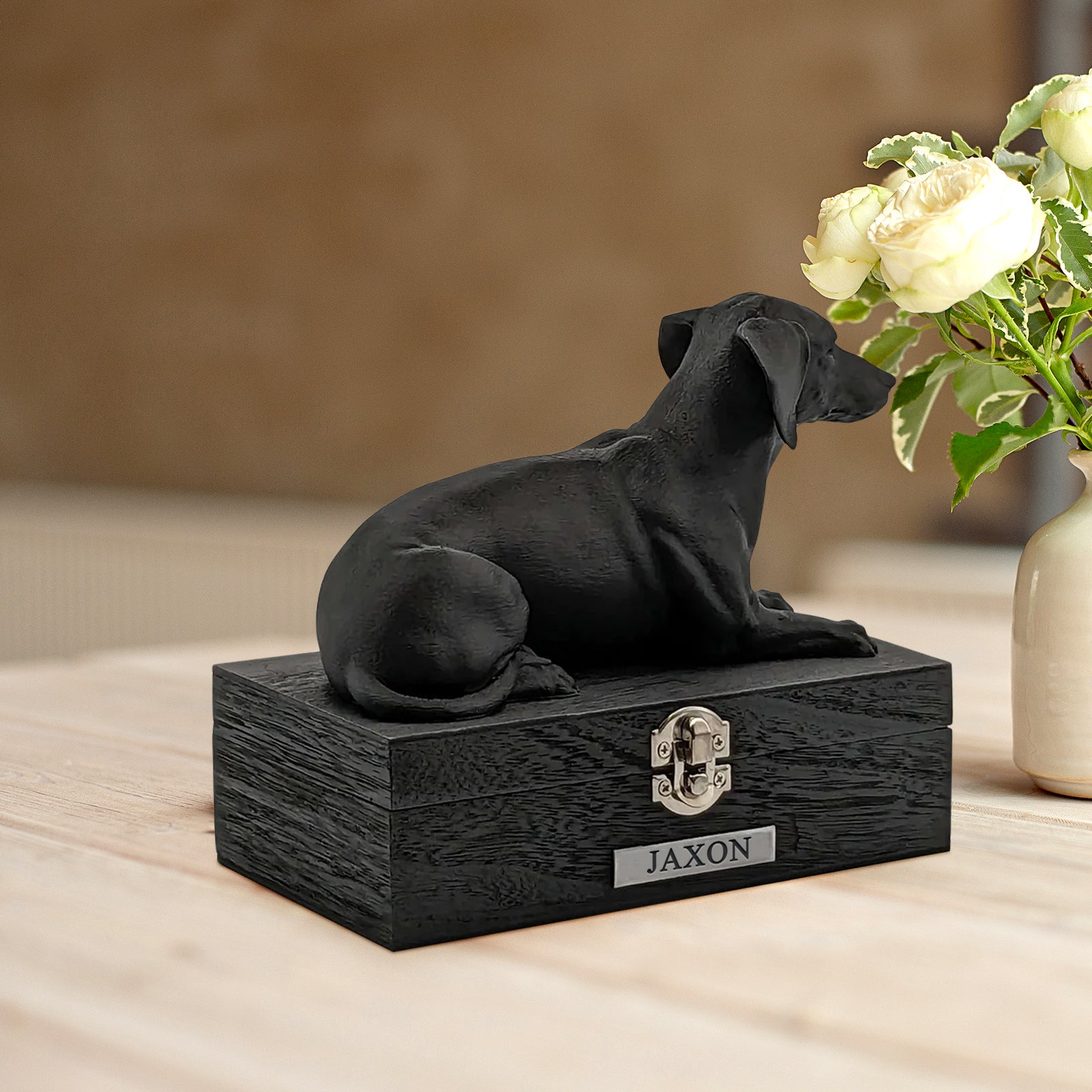 Dachshund Custom Engraved Pet Urns with Name Personalized Dog Ashes Box - MACIFECI