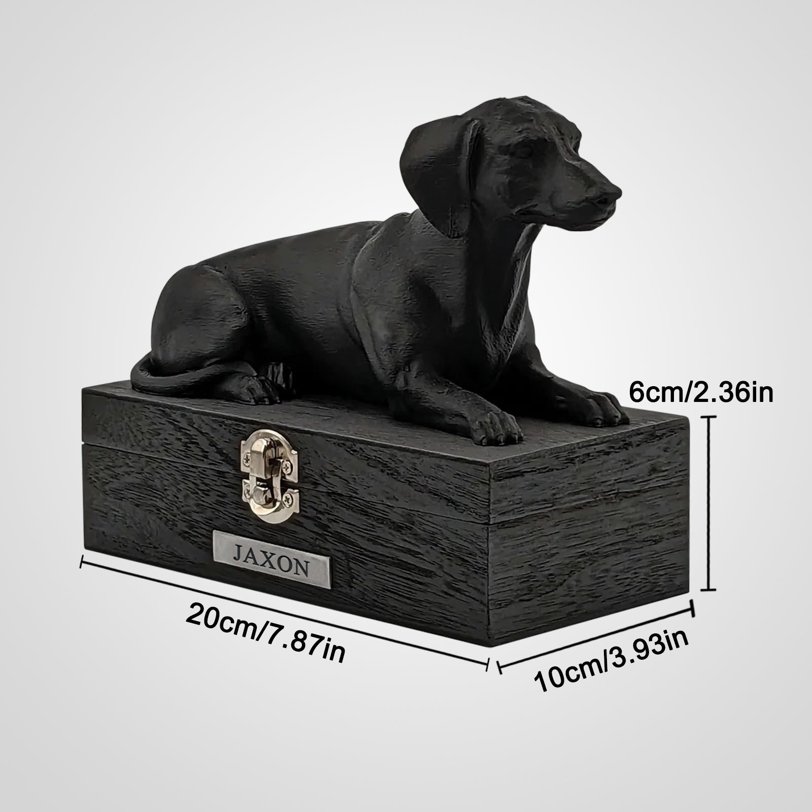 Dachshund Custom Engraved Pet Urns with Name Personalized Dog Ashes Box - MACIFECI