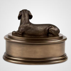 Dachshund Metal Dog Urns Box Custom Engraved Cremation Urns - MACIFECI