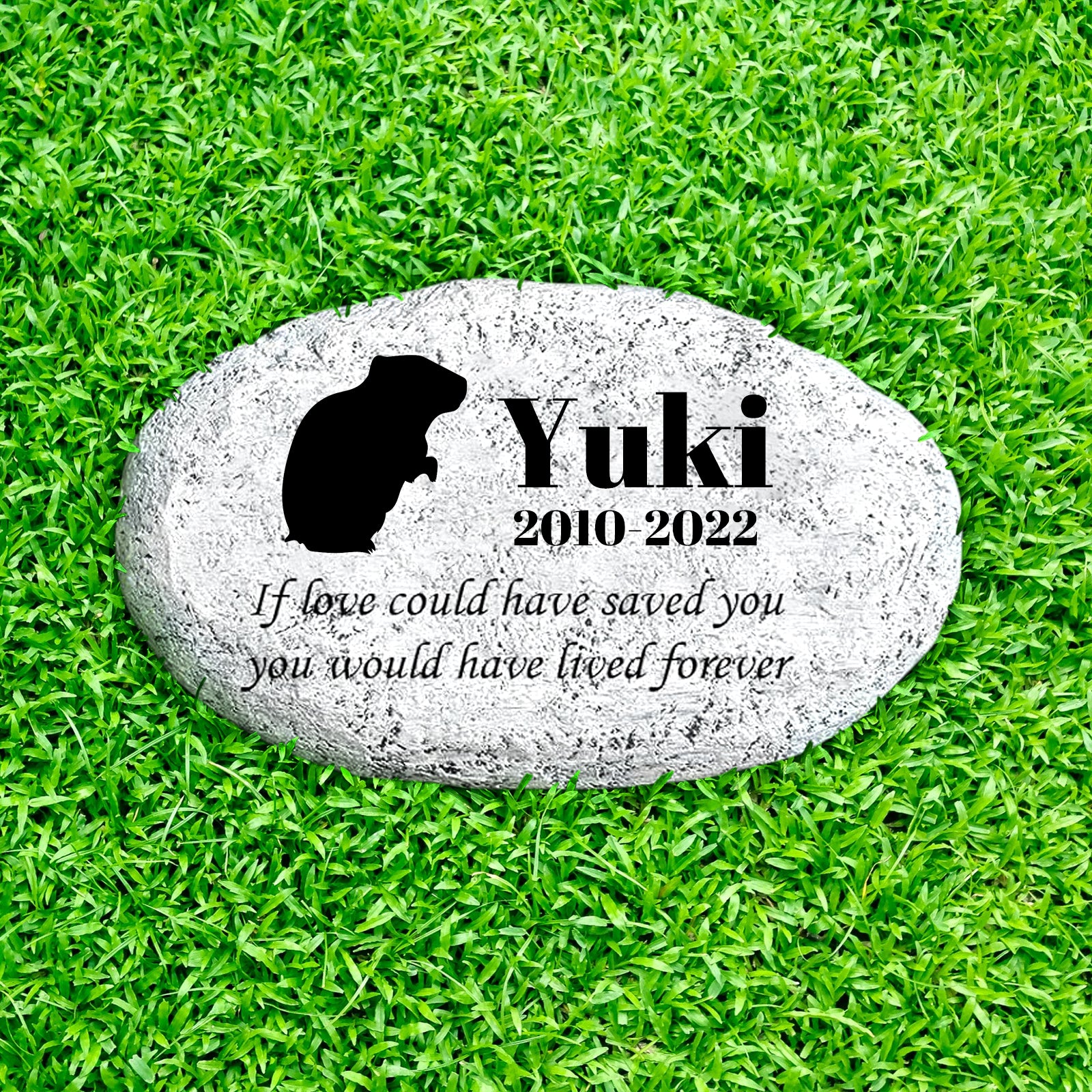 Guinea Pig Garden Memorial Stone Personalized Laser Engraved Pet Memorial Plaques - MACIFECI