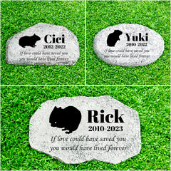 Guinea Pig Garden Memorial Stone Personalized Laser Engraved Pet Memorial Plaques - MACIFECI