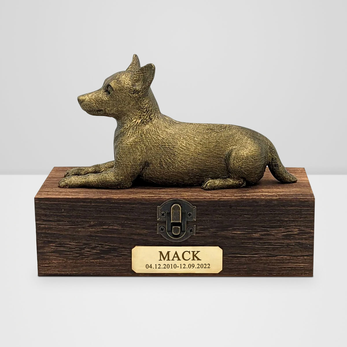 Jack Russell Ashes Box Personalized Pet Memorial Urns with Name Engraved - MACIFECI