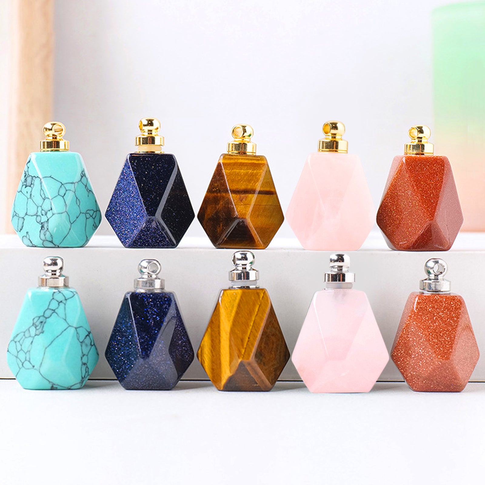 Natural Crystal Mini Pet Urns Dog/Cat Urn Pendant gift for Pet Lovers - MACIFECI