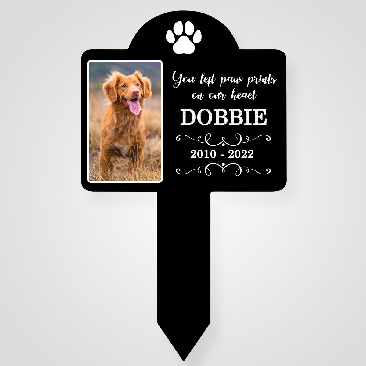 Personalized Dog Memorial Stake Custom Grave Marker Plaque for Pet Loss Bereavement - MACIFECI