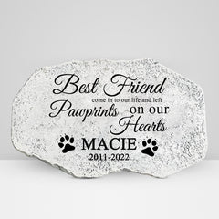 Personalized Dog Remembrance Stone Custom Laser Engraved Pet Memorial Plaques - MACIFECI