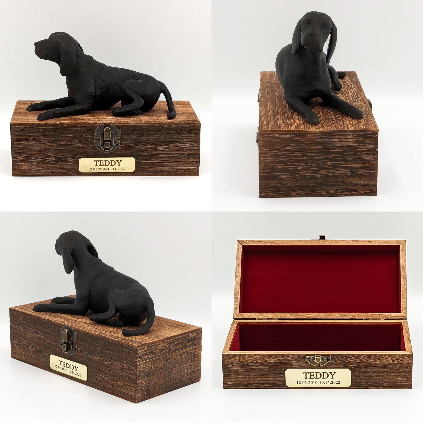 Personalized Luxury Beagle Ashes Urn with Custom Name Plaque for Your Beloved Pet - MACIFECI