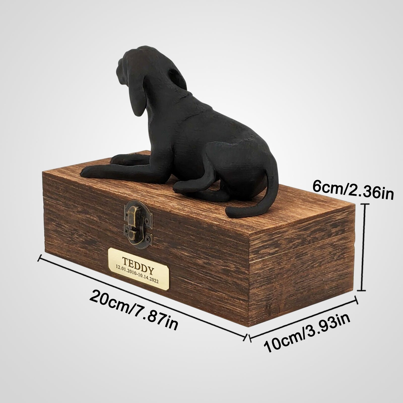 Personalized Luxury Beagle Ashes Urn with Custom Name Plaque for Your Beloved Pet - MACIFECI