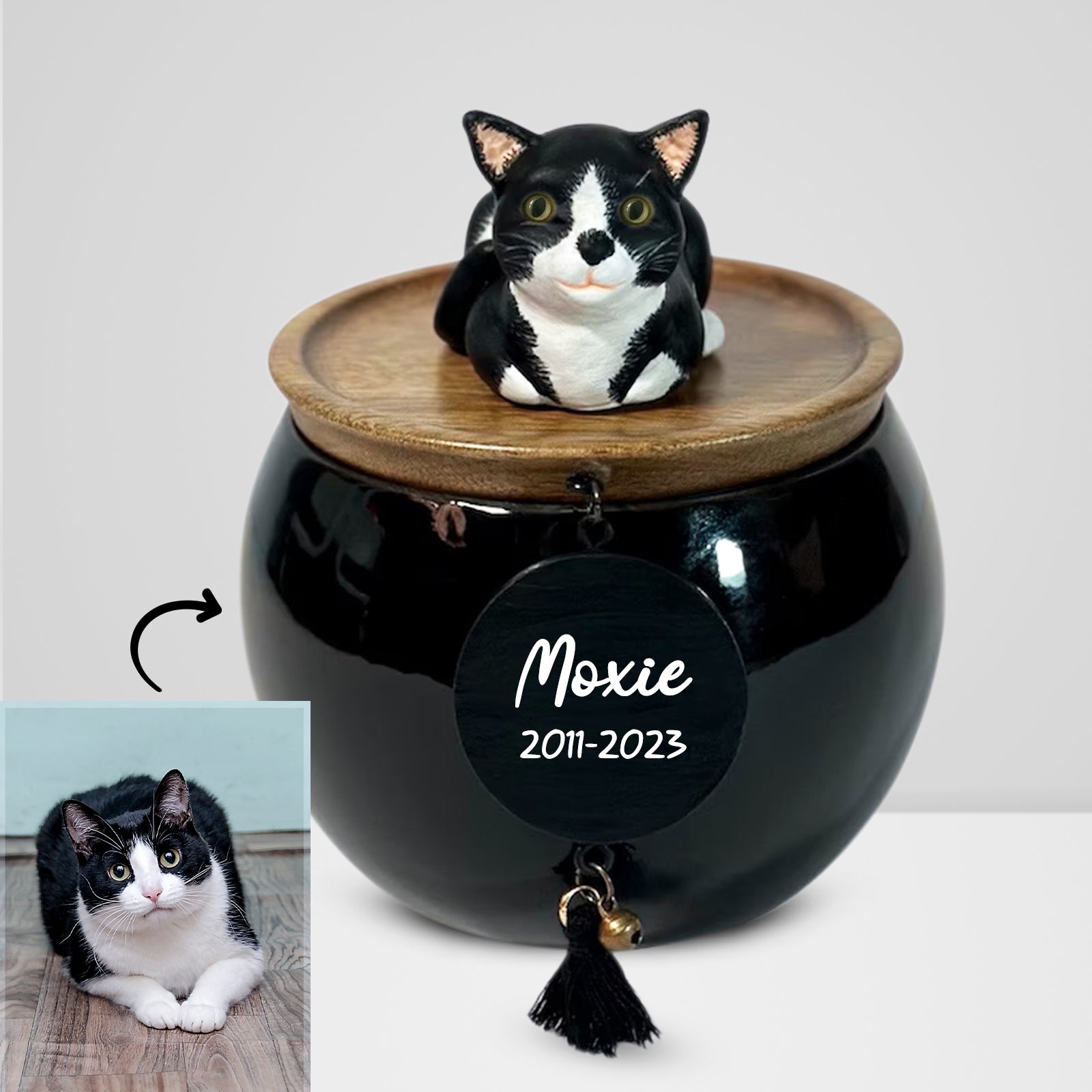 Personalized Pet Cremation Urn for Dog and Cat Ashes Custom Engraved Urn with Name - MACIFECI