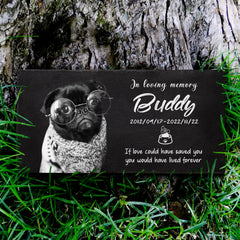 Personalized Pet Memorial Garden Stones with Photo for Dogs - MACIFECI