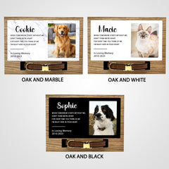 Personalized Pet Memorial Picture Frame with Collar Customized Perfect Sympathy Gift - MACIFECI