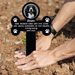 Personalized Pet Memorial Plaques with Photo Dog & Cat Remembrance Stake for Garden, Yard, and Cemetery - MACIFECI