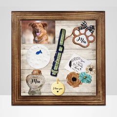 Personalized Pet Memorial Shadow Box Frame for Dog Memories - MACIFECI