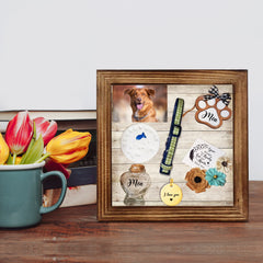 Personalized Pet Memorial Shadow Box Frame for Dog Memories - MACIFECI